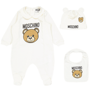 Moschino Baby Unisex Playsuit Off White