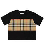 Burberry baby unisex t-skjorte svart