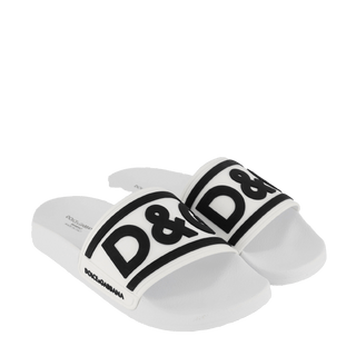 Dolce & Gabbana Kinder Unisex Slippers Wit 28