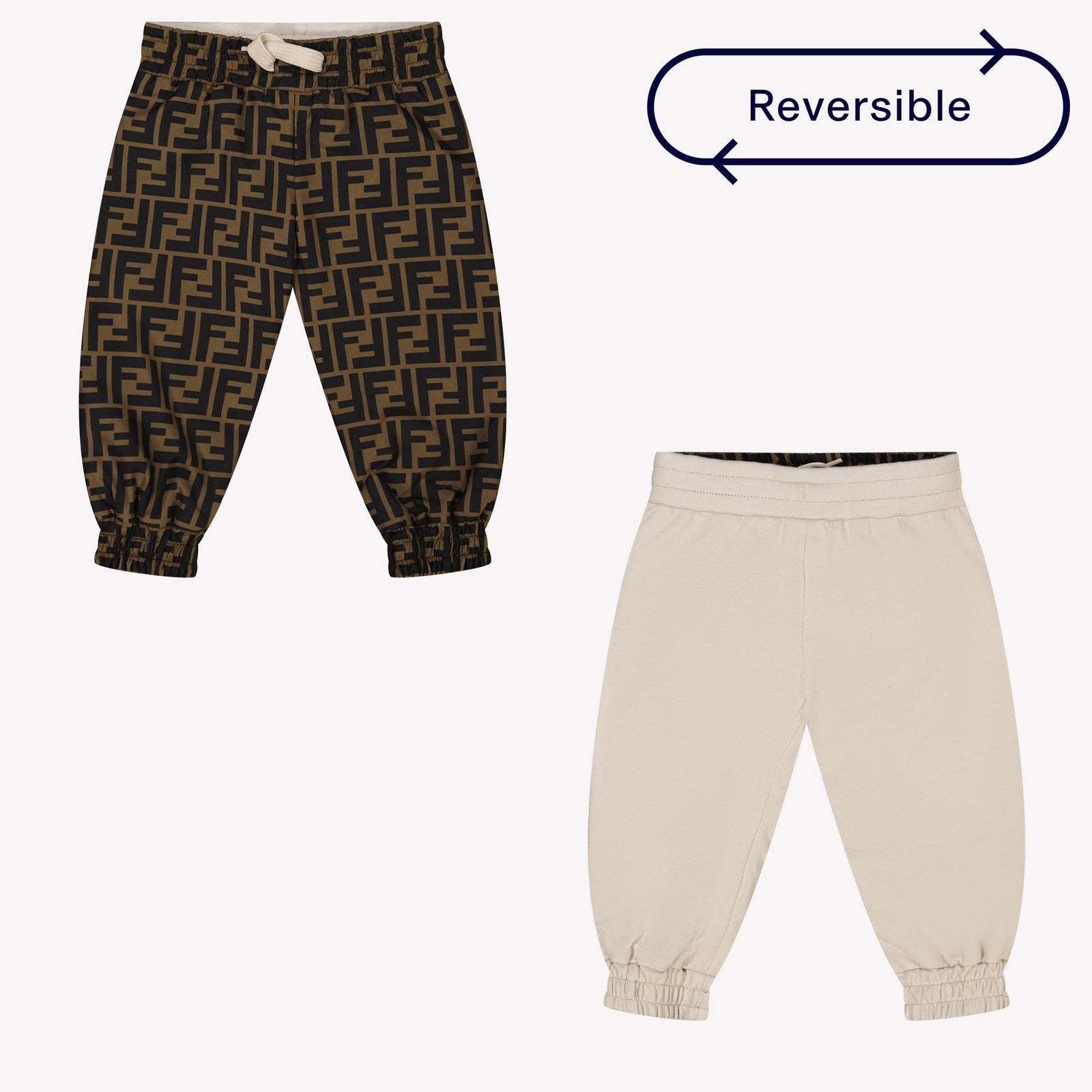 Fendi Baby Unisex Broek In Bruin