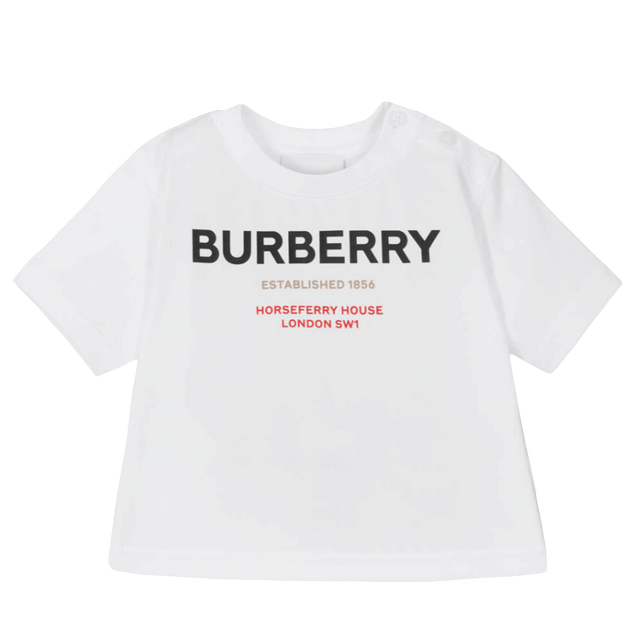 Burberry Baby Unisex T-Shirt Wit 6 mnd