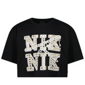 T-shirt de garotas de garotas Nik & Nik Kids Black