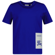 Burberry Kinderjungen T -Shirt Kobaltblau