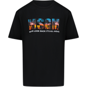 MSGM Kinder-T-Shirt Schwarz