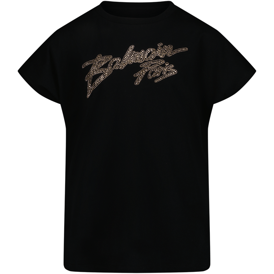 Balmain Kinder Meisjes T-Shirt Zwart 4Y