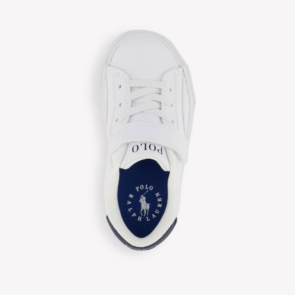 Ralph Lauren THERON VPS Garçons Baskets dans Blanc