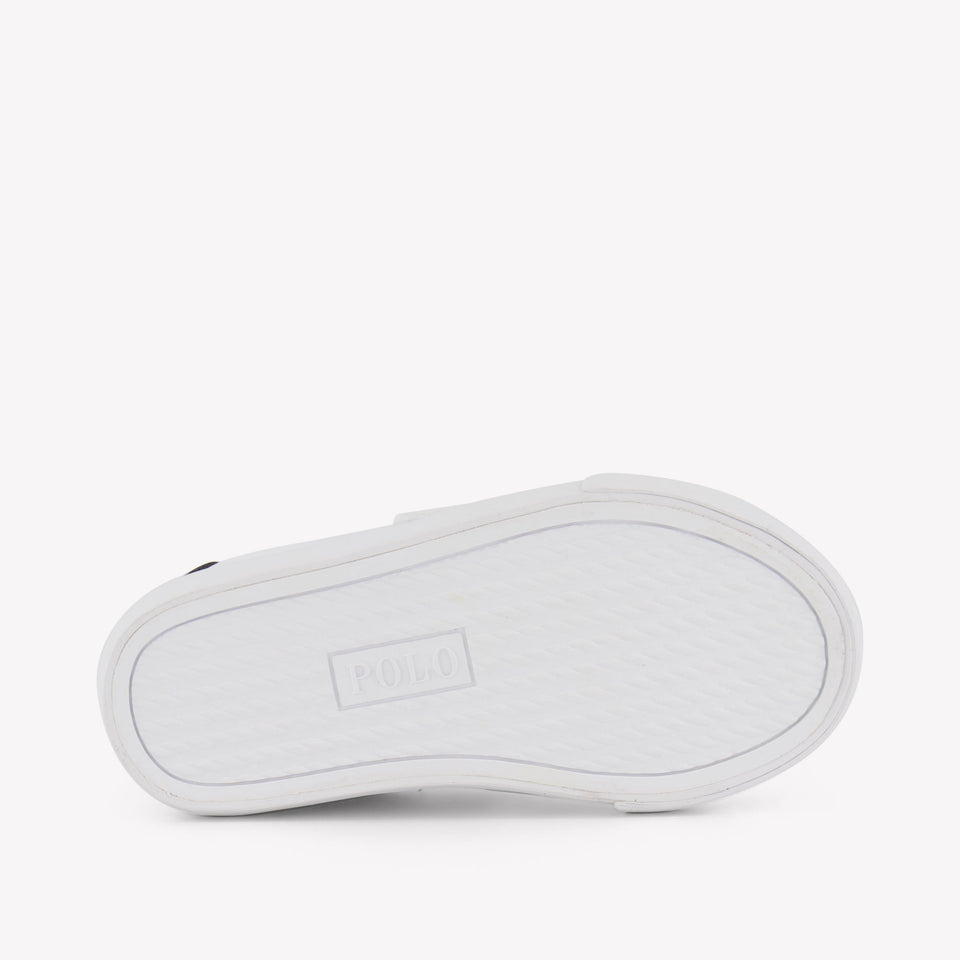 Ralph Lauren THERON VPS Garçons Baskets dans Blanc
