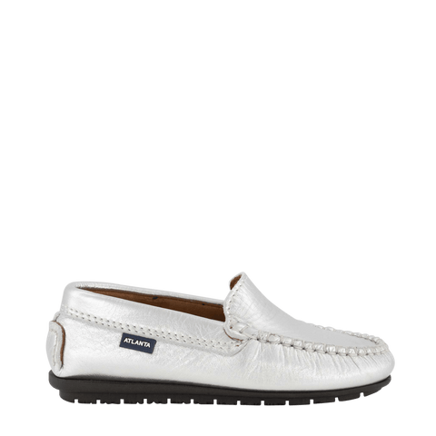Atlanta Mocassin Zapatos para niñas para niños plata