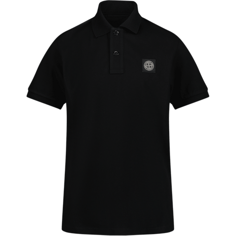 Stone Island Niños para niños polo negro