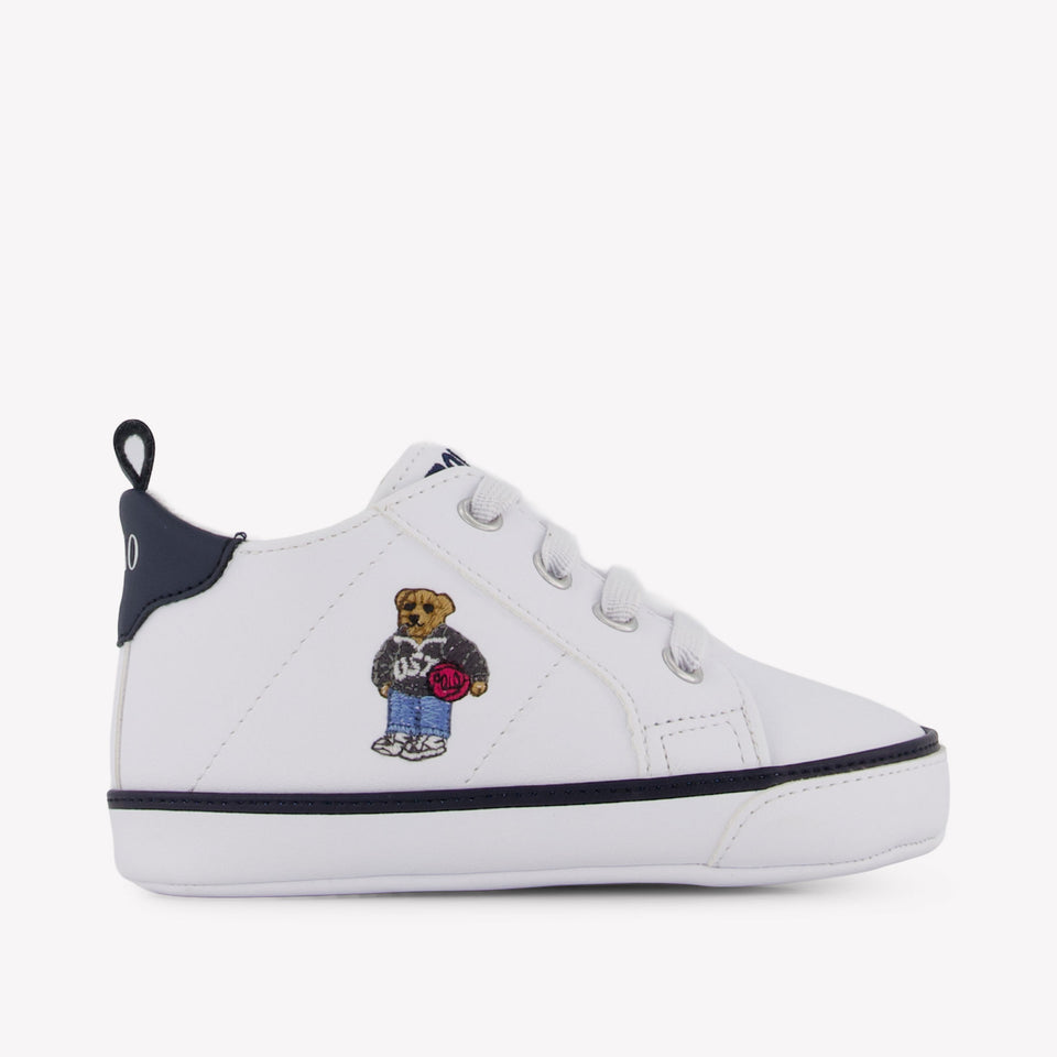 Ralph Lauren ORSO QUILTON Bambino Ragazzi Scarpe da ginnastica dentro Bianco