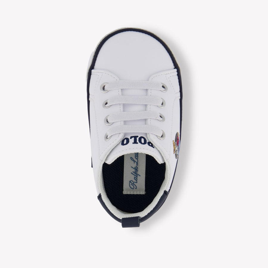 Ralph Lauren QUILTON BEAR Baby Jongens Sneakers In Wit