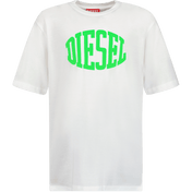 Camiseta de niños de niños diesel blanco