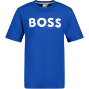 T-shirt de garotos infantis chefes azul cobalto