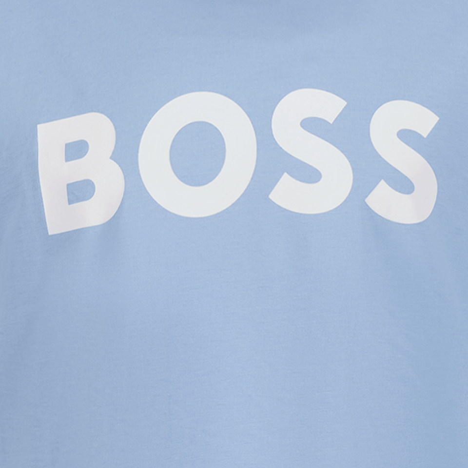 Boss Kinder Jongens T-Shirt Licht Blauw