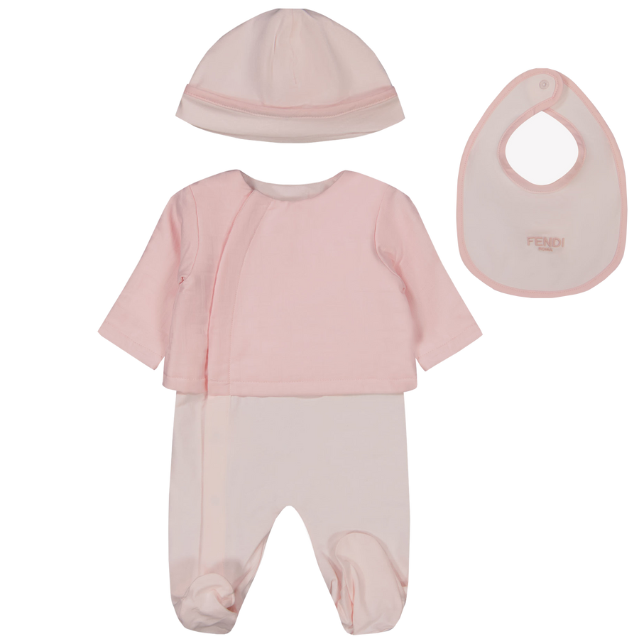 Fendi Baby Mädchen Boxanzug Hellrosa