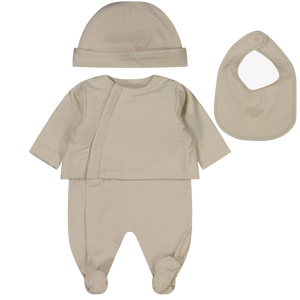 Fendi Bebé Unisex Traje de caja Beige