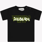 Iceberg T-shirt de meninos bebês preto