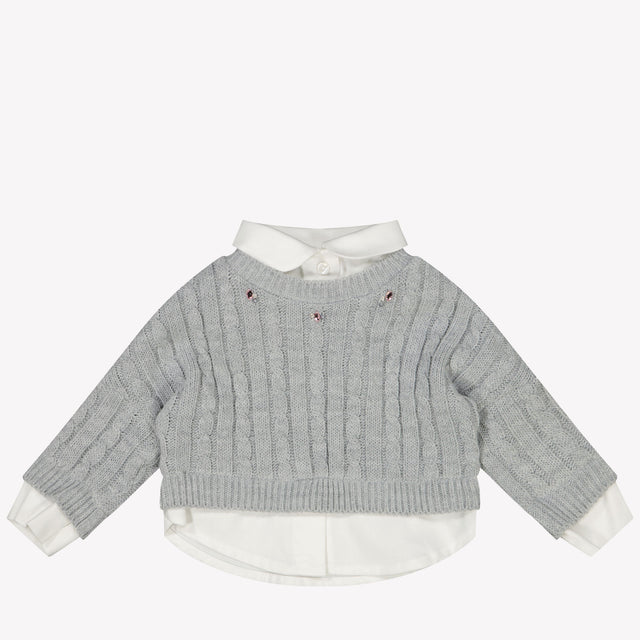 Lapin House Baby Mädchen Pullover Grau