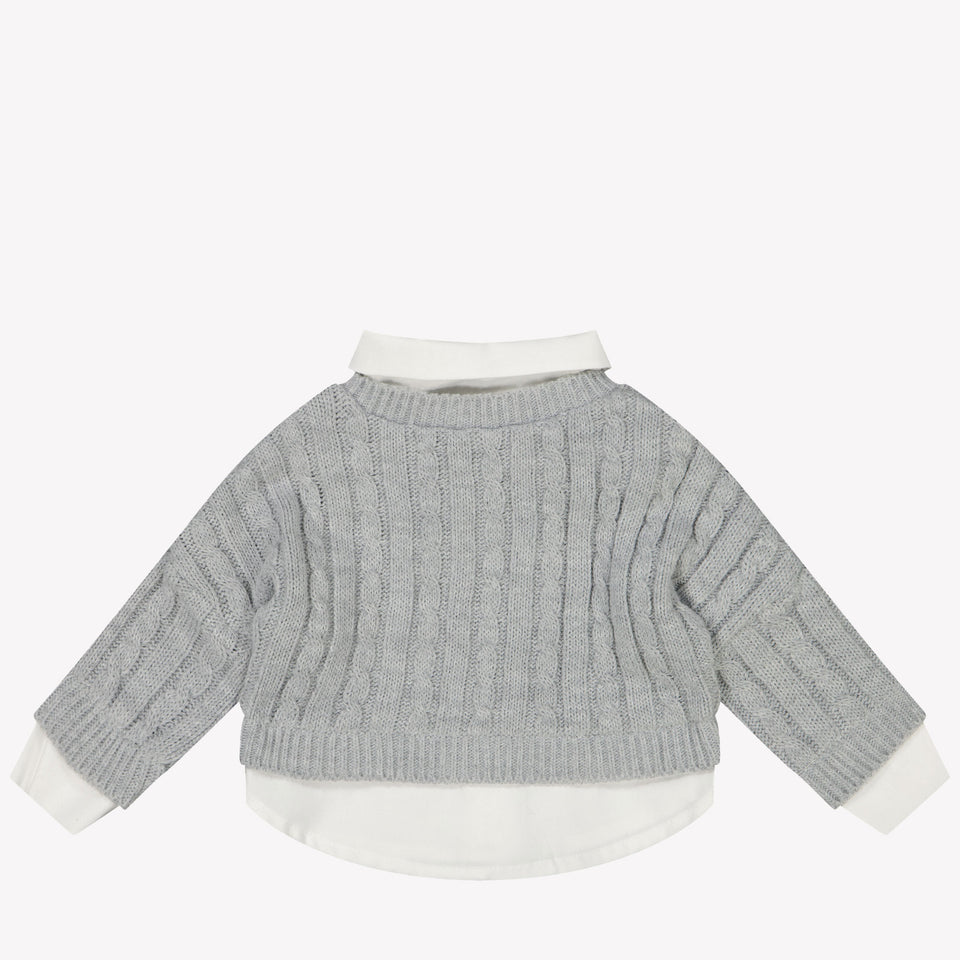 Lapin House Baby Mädchen Pullover Grau