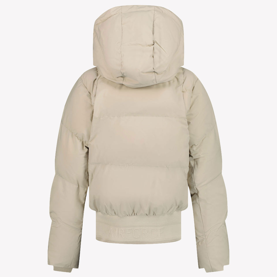 Airforce Mädchen Winterjacke Taupe