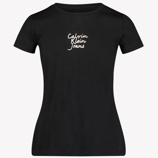 Calvin Klein Kind Mädchen T-Shirt in Schwarz