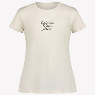 Calvin Klein Kind Mädchen T-Shirt in weiß