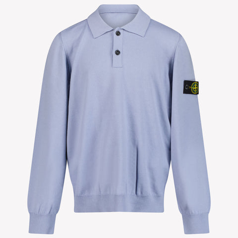 Stone Island Enfant Garçons Pull Bleu Clair