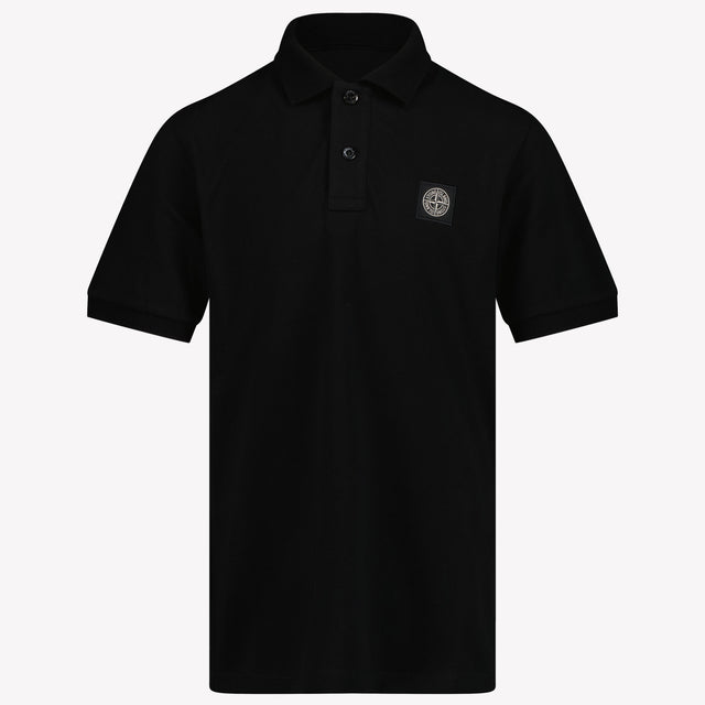 Stone Island Niño Chicos Polo Negro