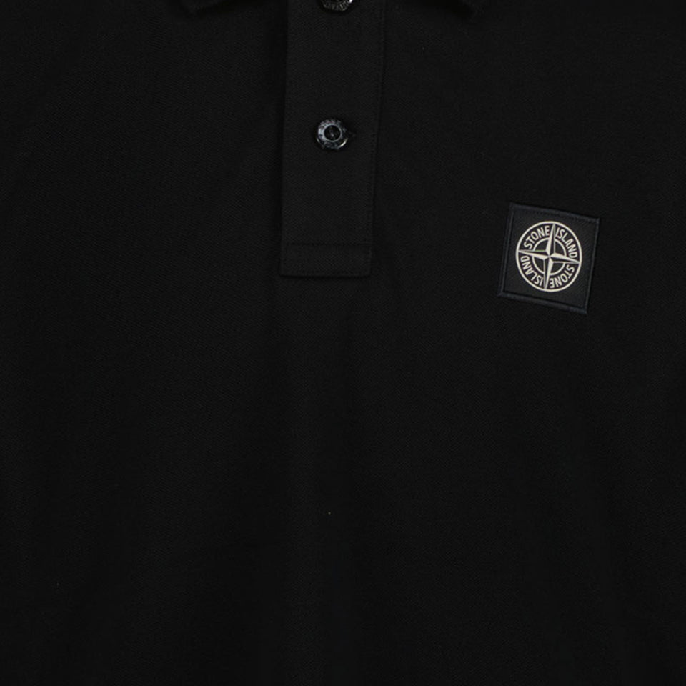 Stone Island Niño Chicos Polo Negro