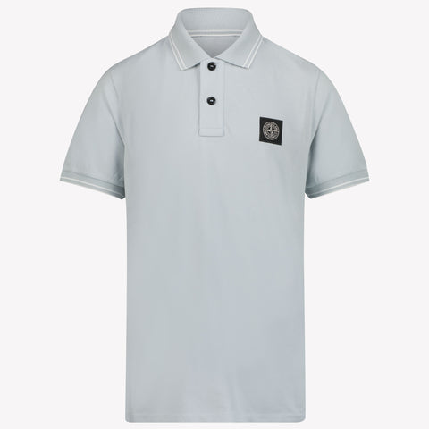 Stone Island Niño Chicos Polo Azul Claro