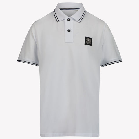 Stone Island Niño Chicos Polo Blanco