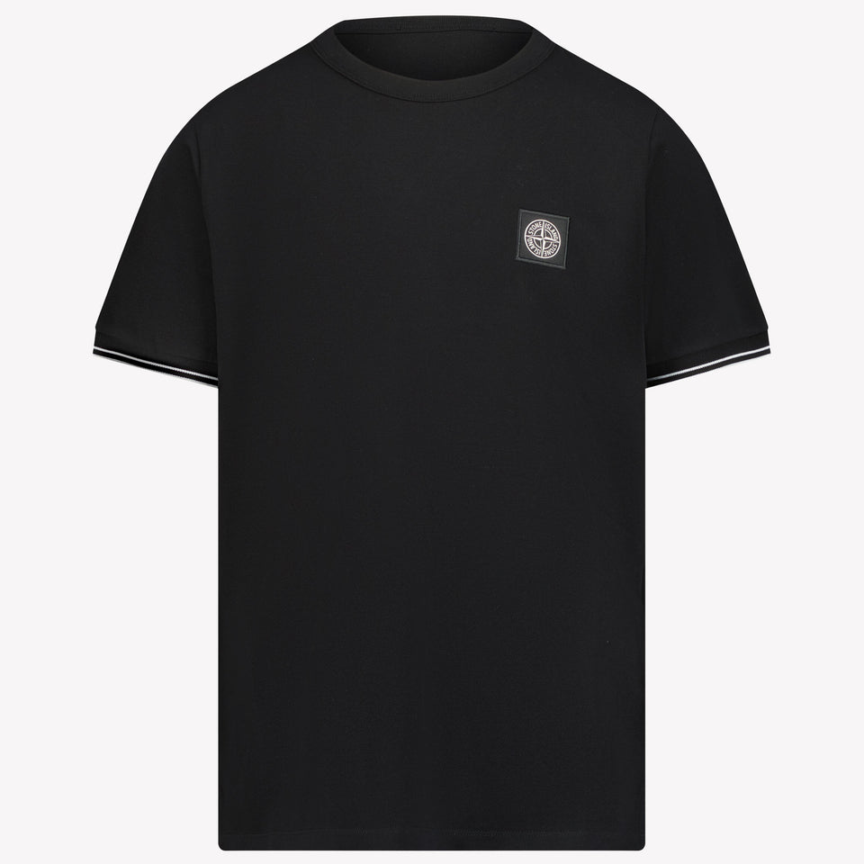 Stone Island Enfant Garçons T-shirt Noir