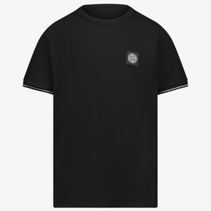 Stone Island Niño Chicos Camiseta en Negro