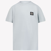 Stone Island Enfant Garçons T-shirt Bleu Clair