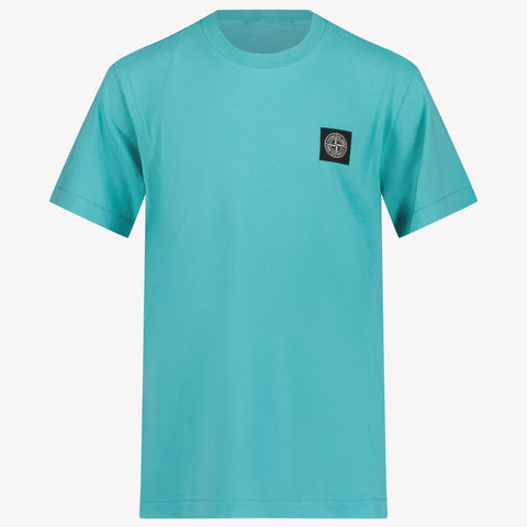 Stone Island Enfant Garçons T-shirt en turquoise