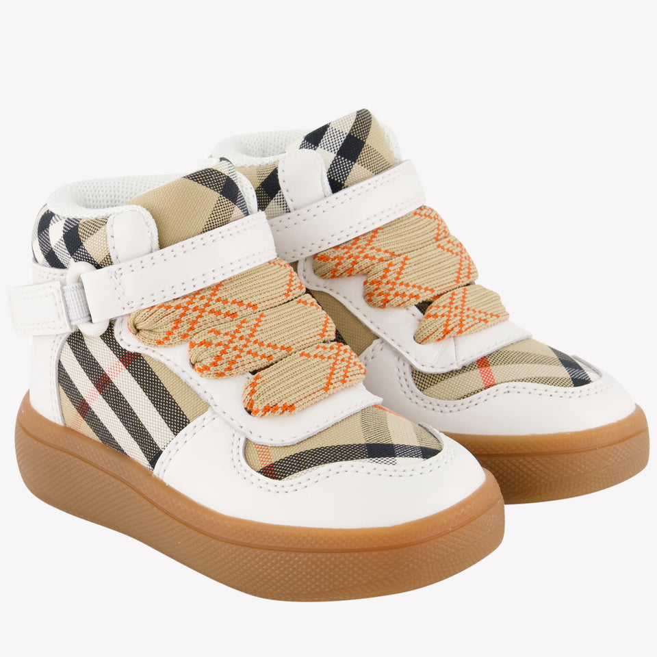 Burberry Sheldon Unisex Sneakers In Beige