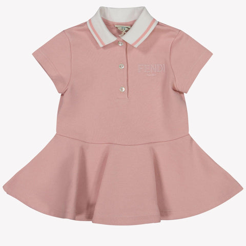 Fendi Bébé Filles Robe Rose Léger