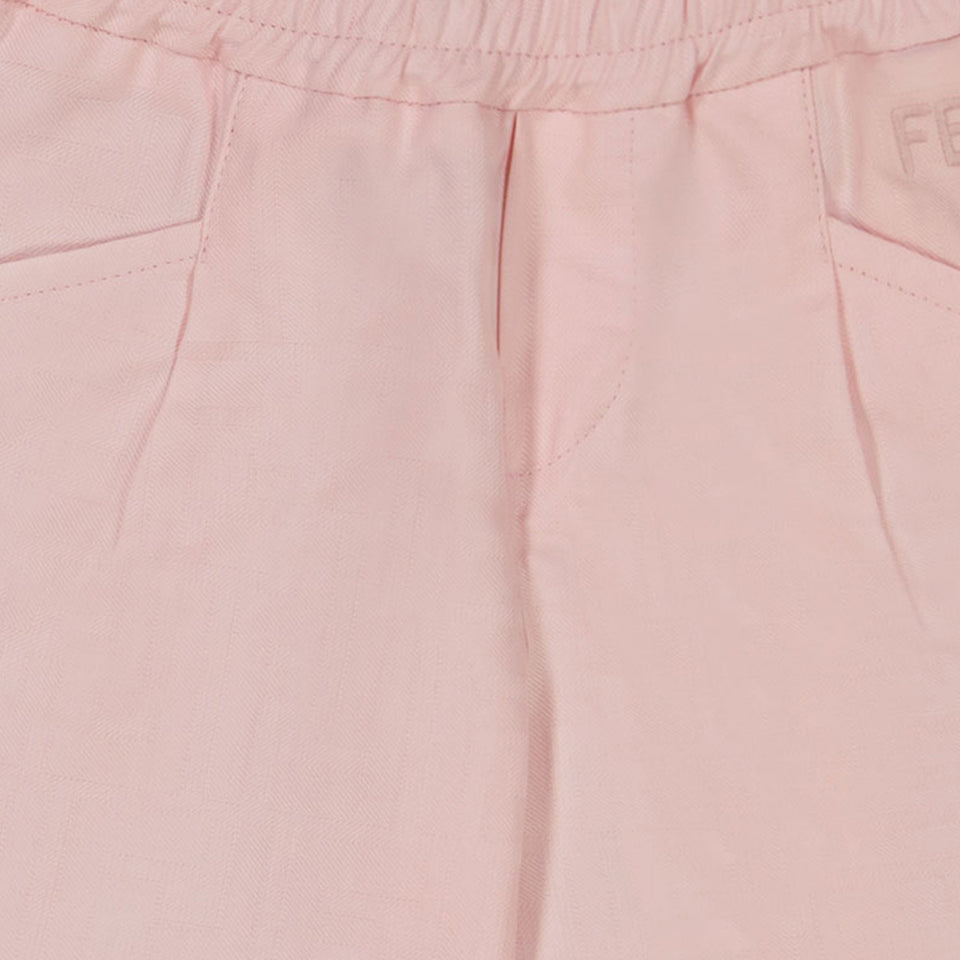 Fendi Bebé Chicas Pantalones Rosa claro