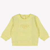 Fendi Bébé Unisexe Pull Jaune