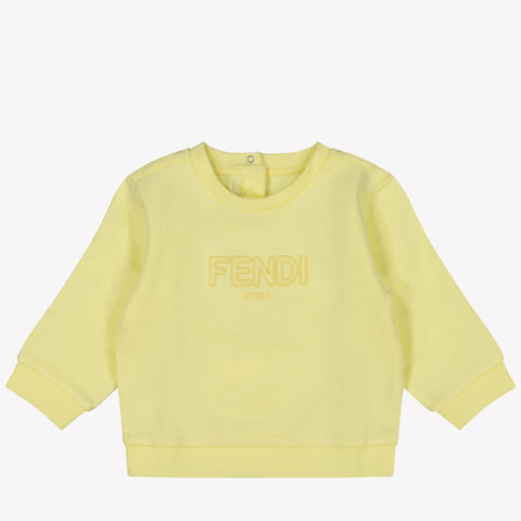 Fendi Bébé Unisexe Pull Jaune