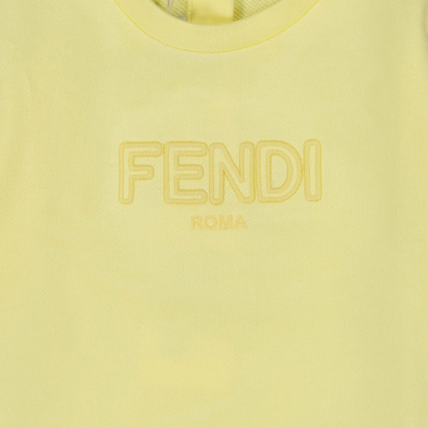 Fendi Bébé Unisexe Pull Jaune