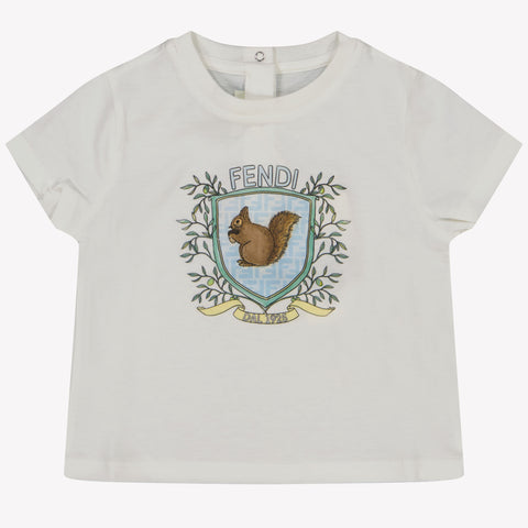 Fendi Bébé Unisexe T-shirt Blanc