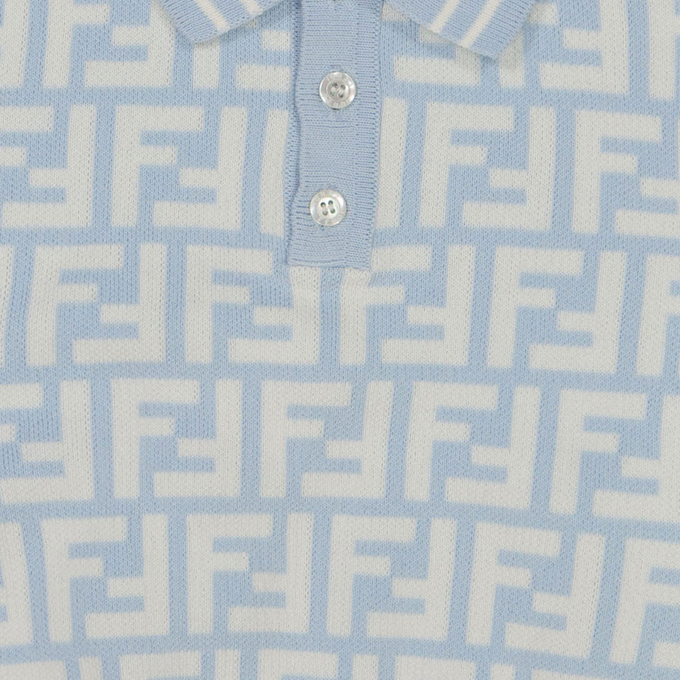 Fendi Bebé Chicos Polo Azul Claro