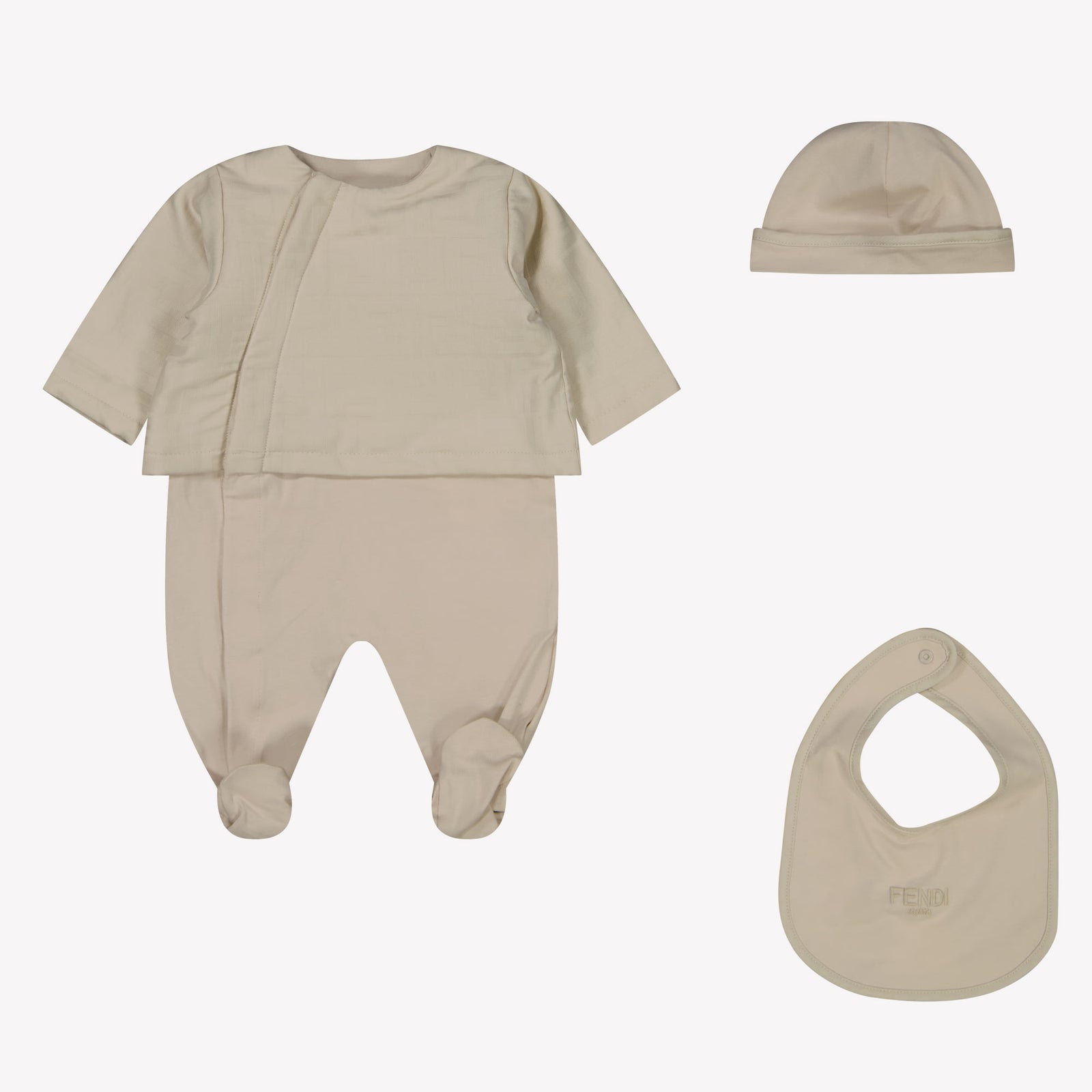 Fendi Baby Unisex Box Anzug in Beige