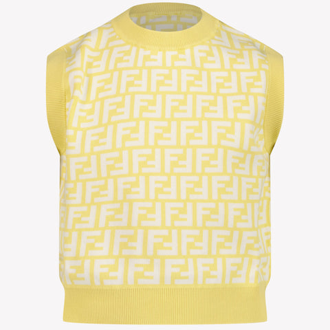 Fendi Enfant Filles T-shirt Jaune