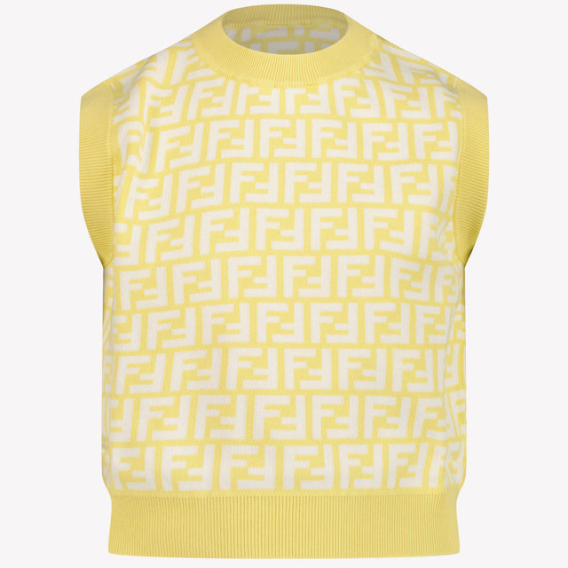 Fendi Enfant Filles T-shirt Jaune