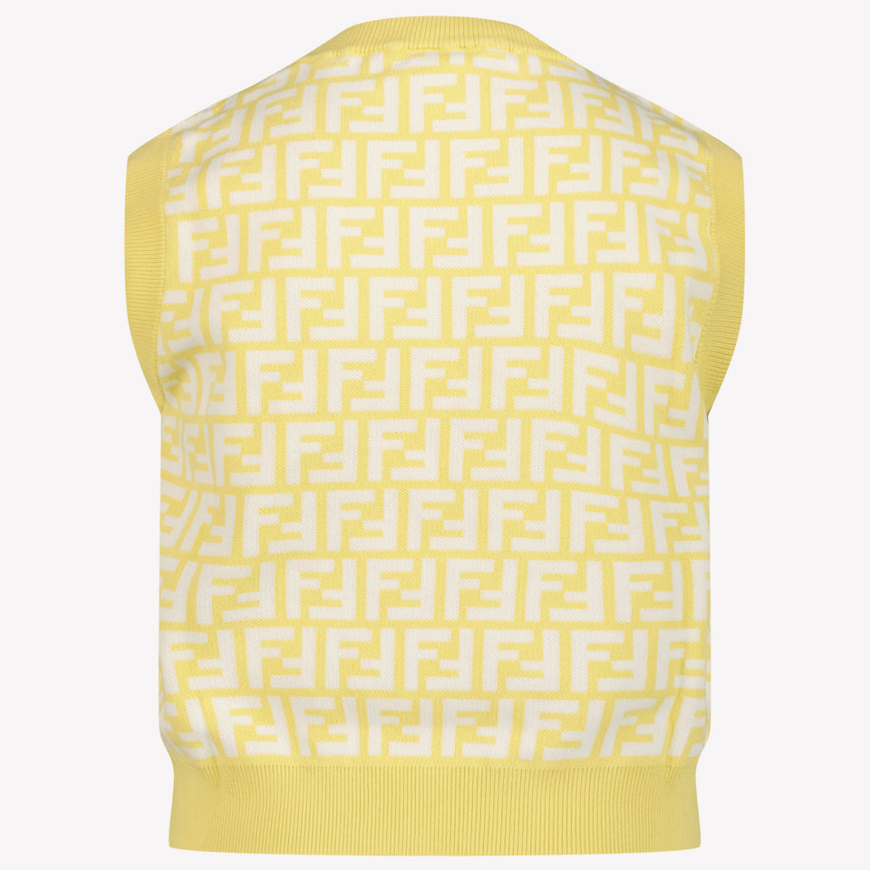 Fendi Enfant Filles T-shirt Jaune