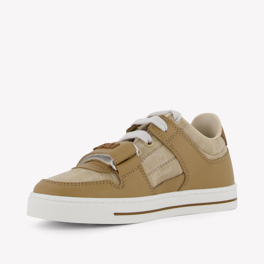Fendi Unisex Sneakers Beige