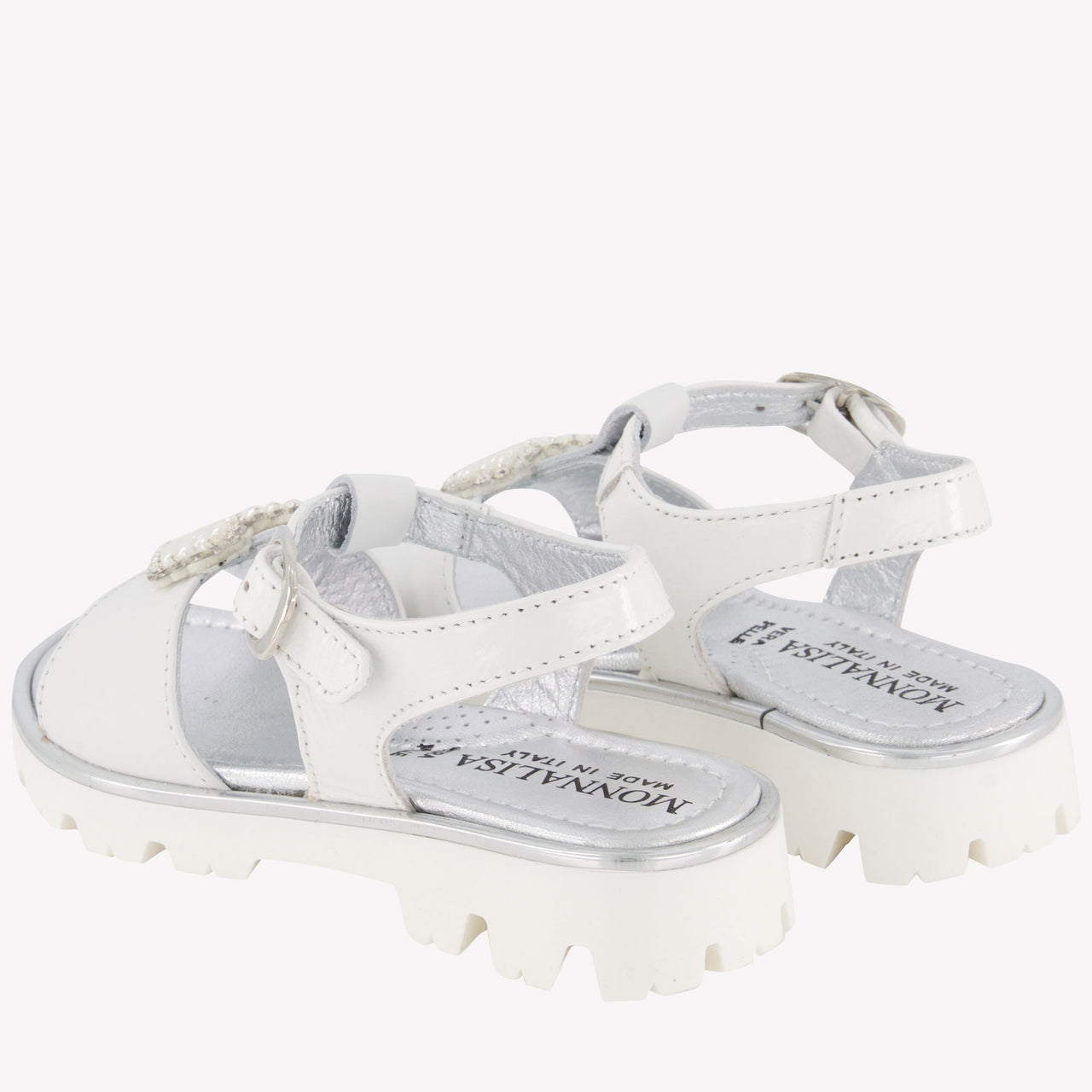 MonnaLisa Mädchen Sandalen Weiß