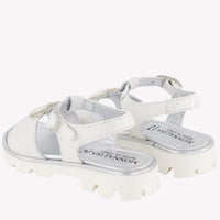 MonnaLisa Mädchen Sandalen Weiß